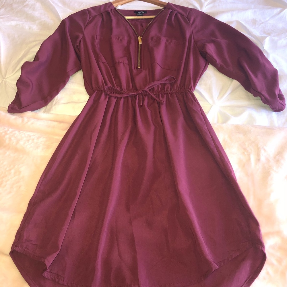 Purple/burgundy casual dress
